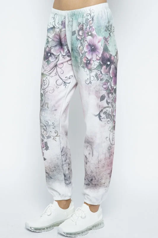 Vocal Floral Print Lounge Pants - Multi