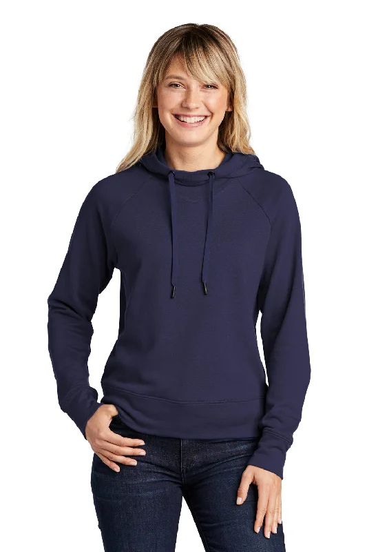 Sport-Tek Womens French Terry Hooded Sweatshirt Hoodie - True Navy Blue