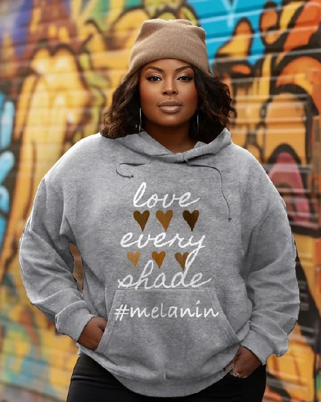 Love Every Shade Melanin Long Sleeves Hoodie