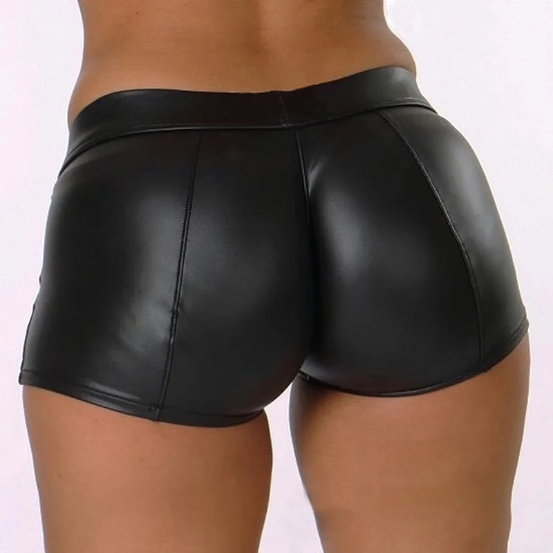 Amy Fashion - High Waist Bodycon Push Up Black Shorts