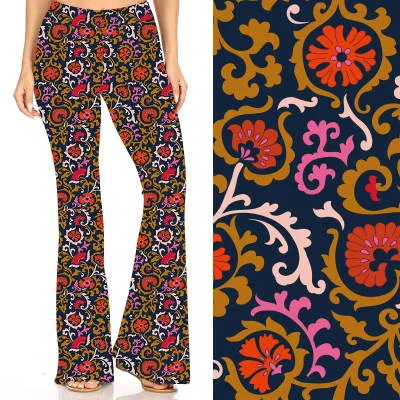 Jacobean Vintage Floral Deluxe Bell Bottoms