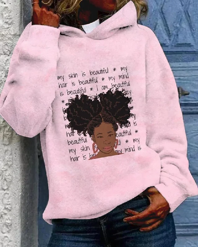 Afro Girl Beautiful Long Sleeves Hoodie