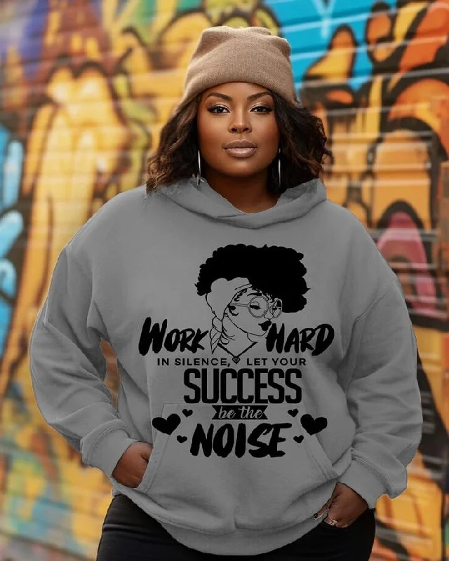 Work Hard In Silence Long-sleeved Hoodie