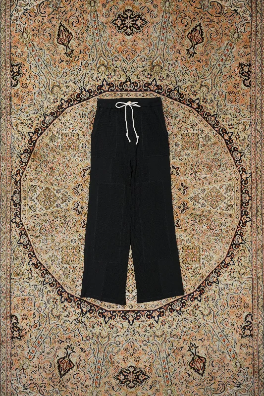 WAFFLE EASY PANTS (BLACK)