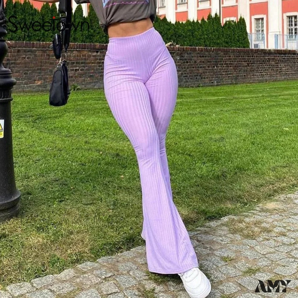 Amy Fashion - High Waist Aesthetic Female Vintage Pants