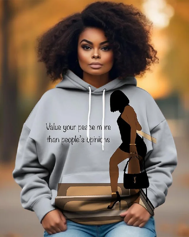 Value Your Peace More Than People's  Opinions Long-sleeved Hoodie