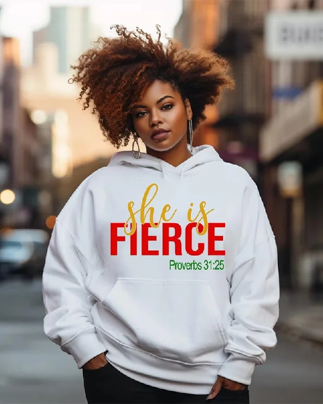 She is Fierce Long-Sleeved Hoodie