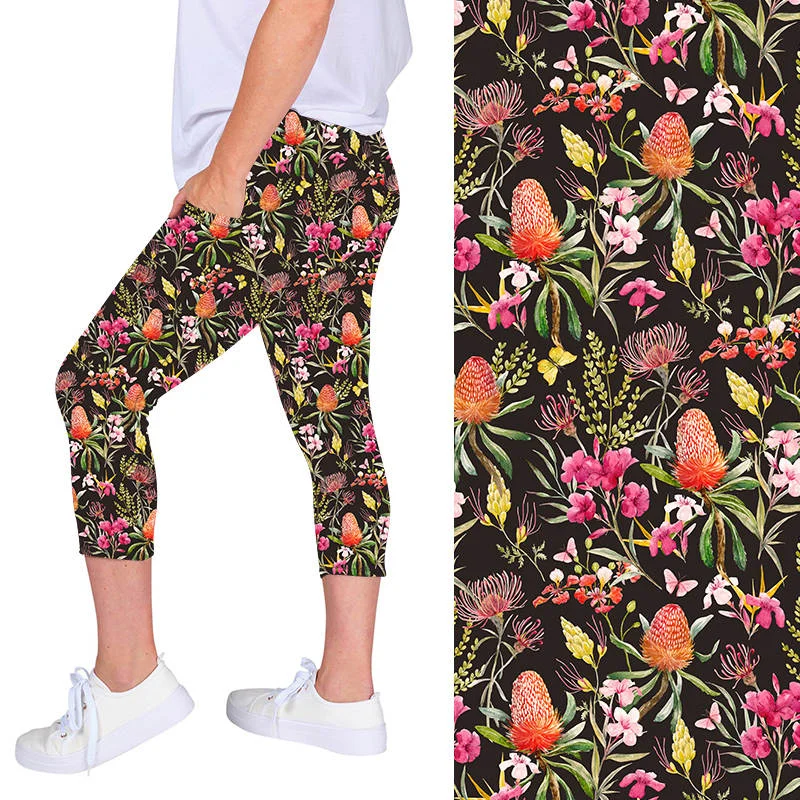 Wild Flowers Deluxe Pocket Capri