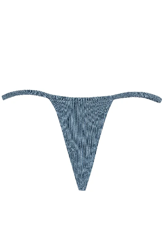 Kimmie Tencel Rib Micro Thong Dusty Dolphin