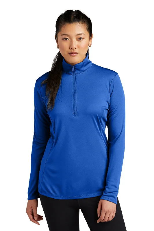 Sport-Tek Womens Competitor Moisture Wicking 1/4 Zip Sweatshirt - Royal Blue