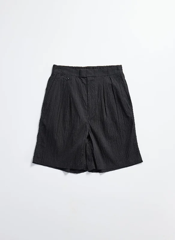 Indigo Cotton Linen Shorts