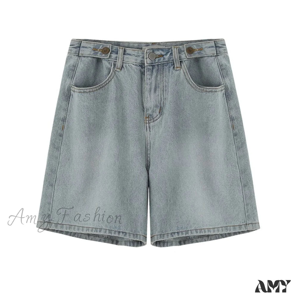 Amy Fashion - High Waist Denim Shorts