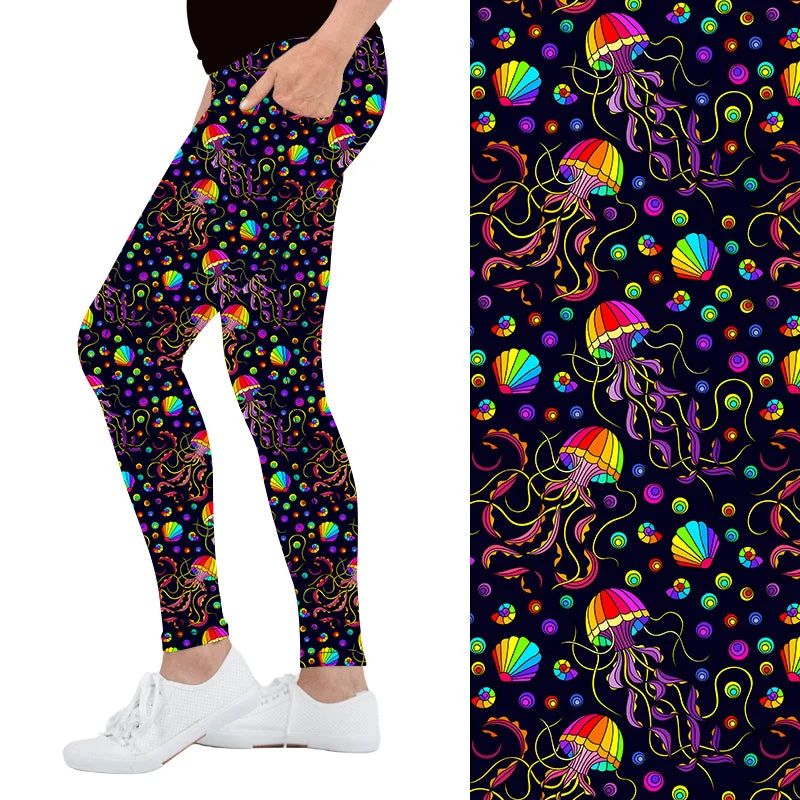 Rainbow Jellyfish Deluxe Pocket Leggings