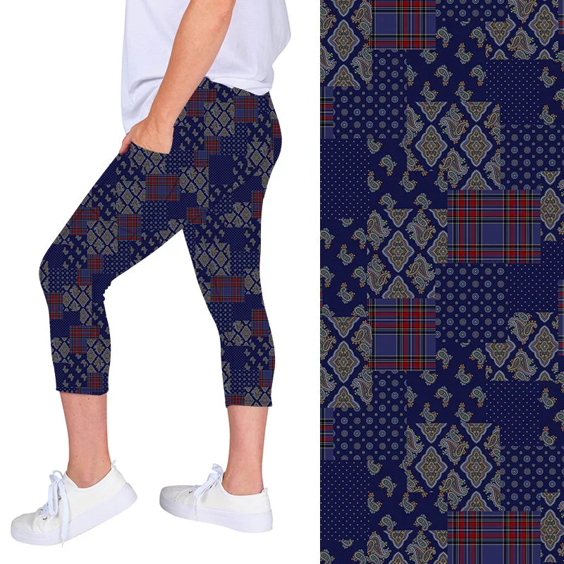 Printed Patchwork Deluxe Pocket Capri