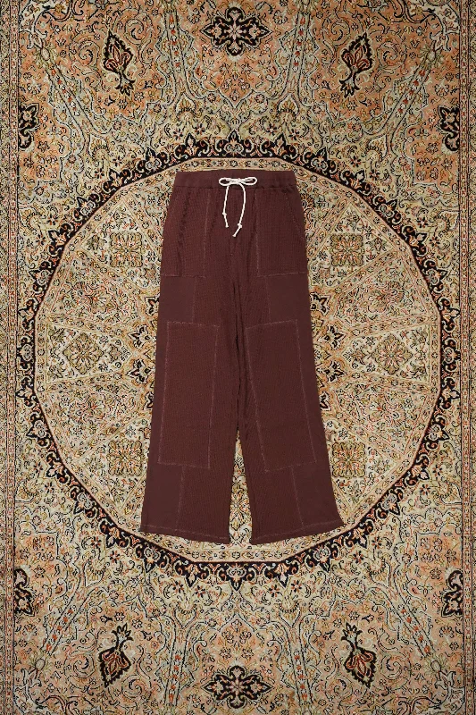 WAFFLE EASY PANTS (BROWN)