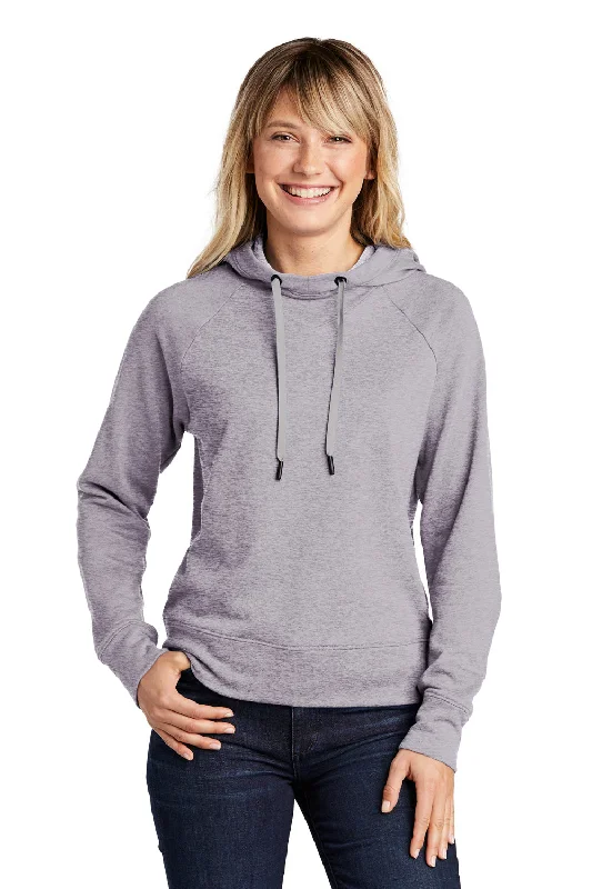 Sport-Tek Womens French Terry Hooded Sweatshirt Hoodie - Heather Grey