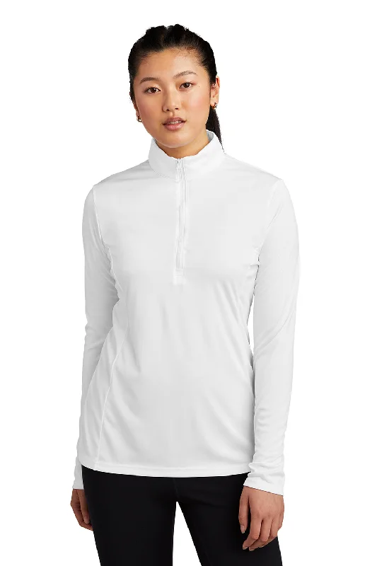 Sport-Tek Womens Competitor Moisture Wicking 1/4 Zip Sweatshirt - White