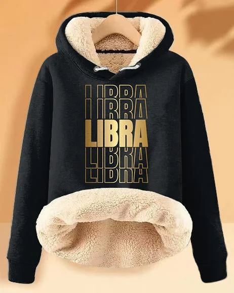 Stacked Libra Zodiac Long-sleeved Hoodie