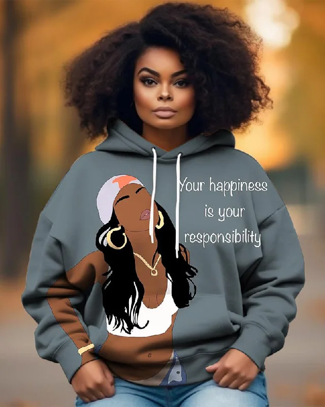 Your Happiness is your responsibility Long-sleeved Hoodie