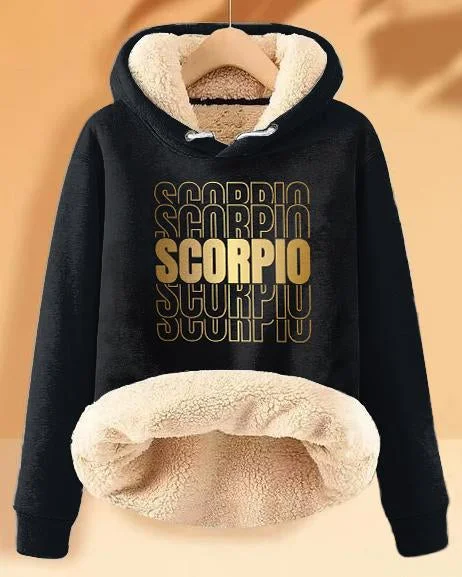 Stacked Scorpio Zodiac Long-sleeved Hoodie