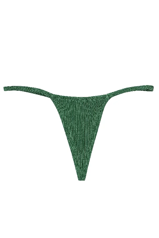 Kimmie Tencel Rib Micro Thong Green