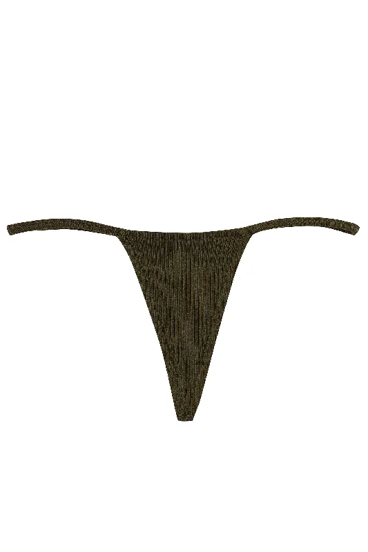 Kimmie Tencel Rib Micro Thong Coffee