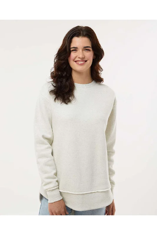 LAT Womens Weekend Fleece Crewneck Sweatshirt - Heather Natural