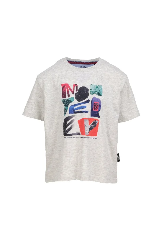 T-shirt garçon gris motif devant