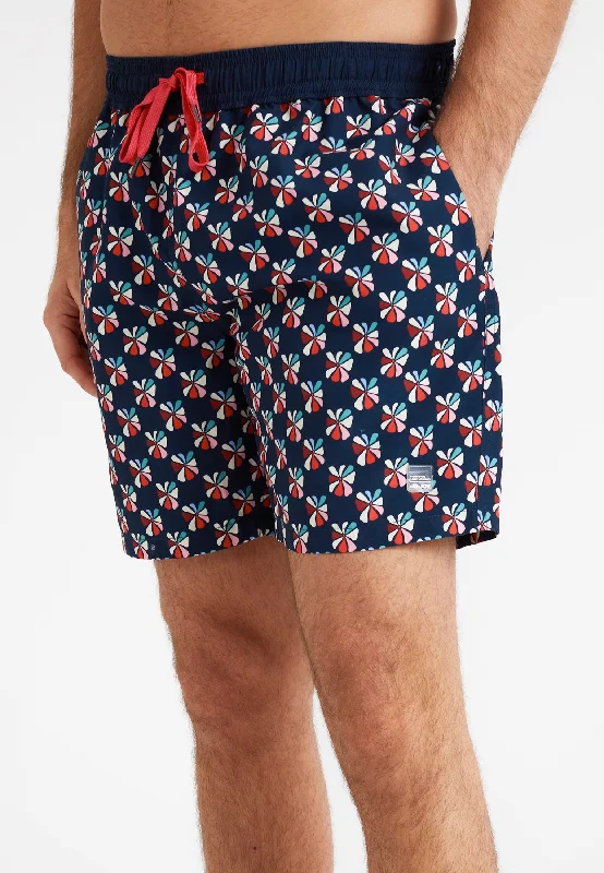 Short de bain homme imprimé abstrait