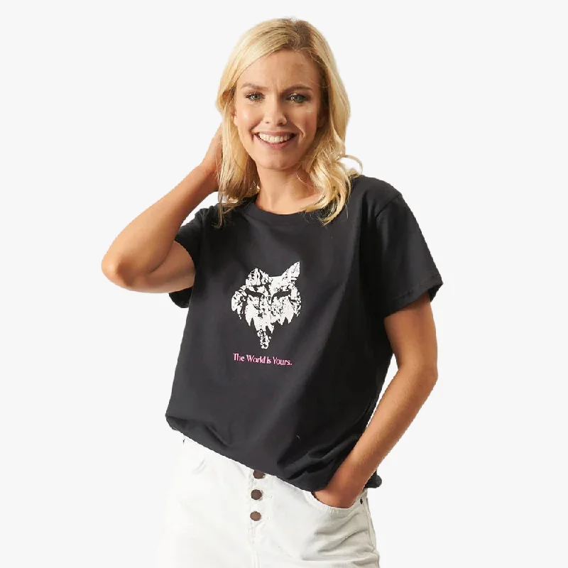 Fox Womens World Is Yours Short Sleeve Tee Black