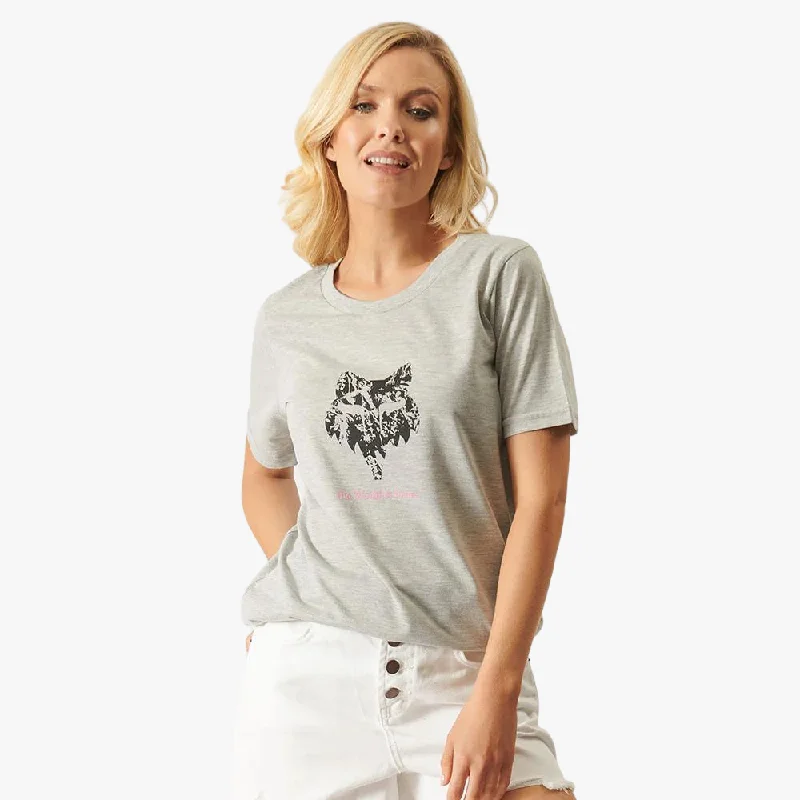 Fox Womens World Is Yours Short Sleeve Tee Heather Grey