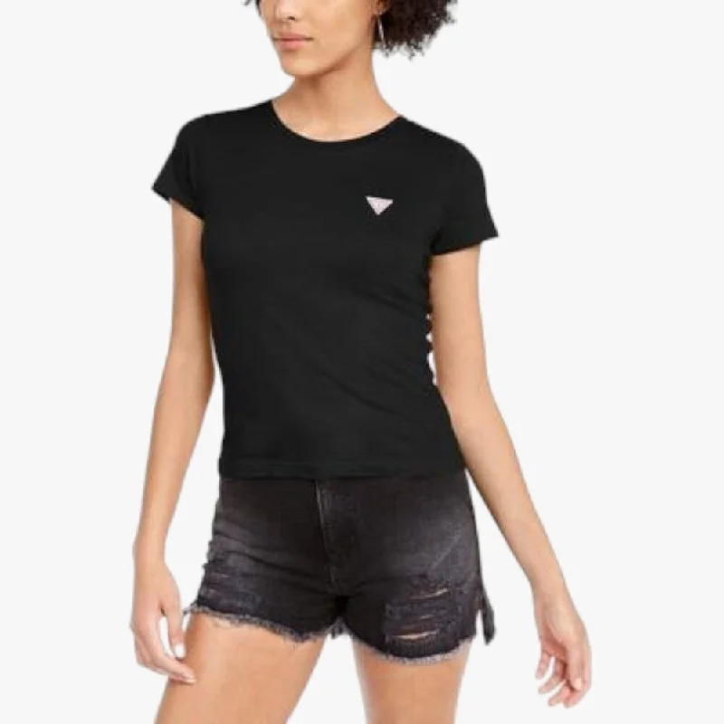 Guess Womens Logo Baby Short Sleeve Tee Black