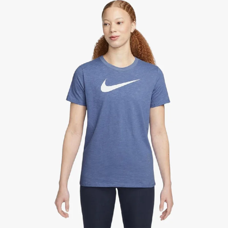 Nike Womens Swoosh Df Short Sleeve Tee Blue