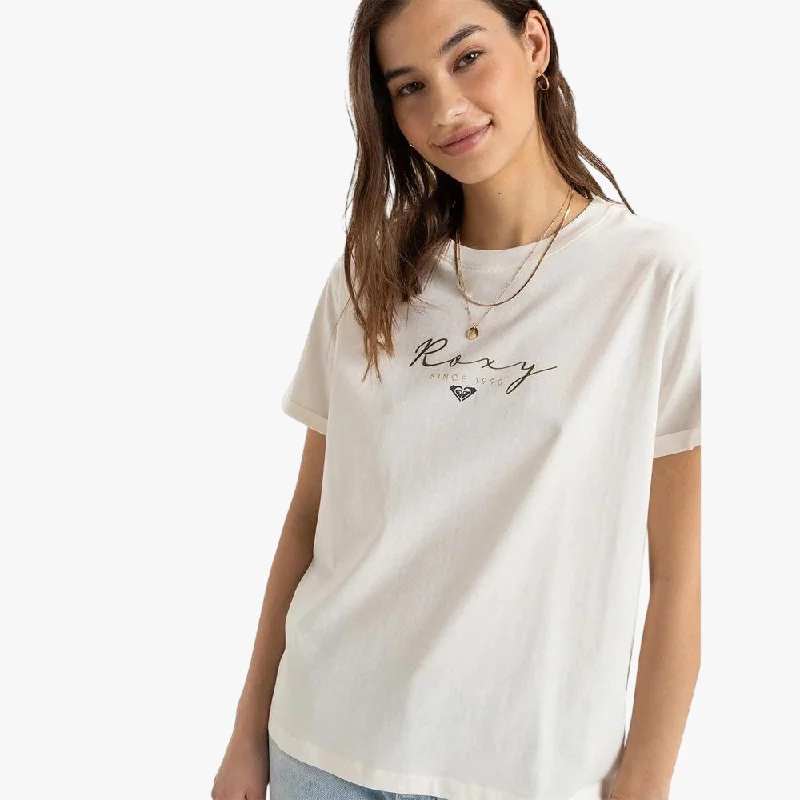 Roxy Womens Noon Ocean A Short Sleeve Tee Egret