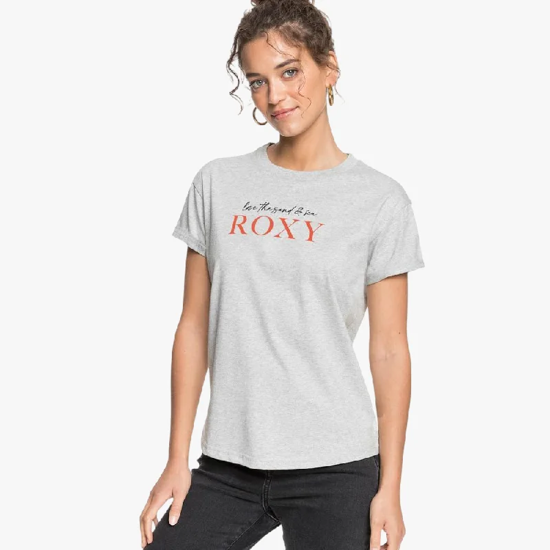 Roxy Womens Noon Ocean Short Sleeve Tee Grey Mel