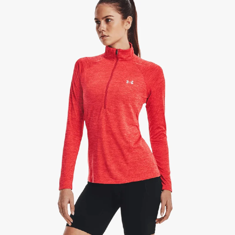 Under Armour Ladies New Tech 1/2 Zip 638 Red