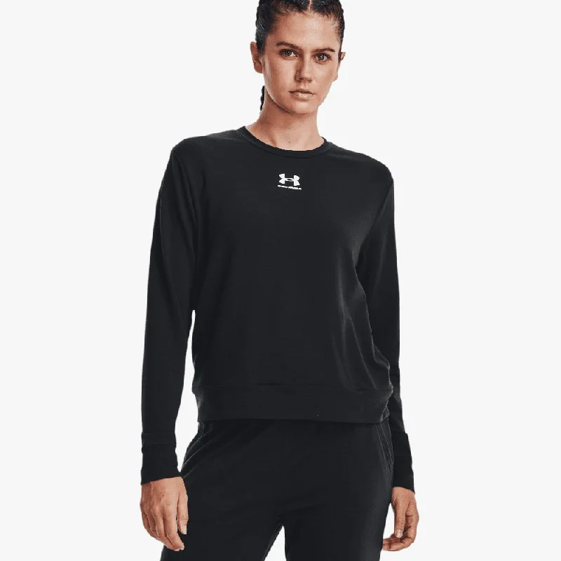 Under Armour Womens Rival Terry Crew Sweater 001 Black