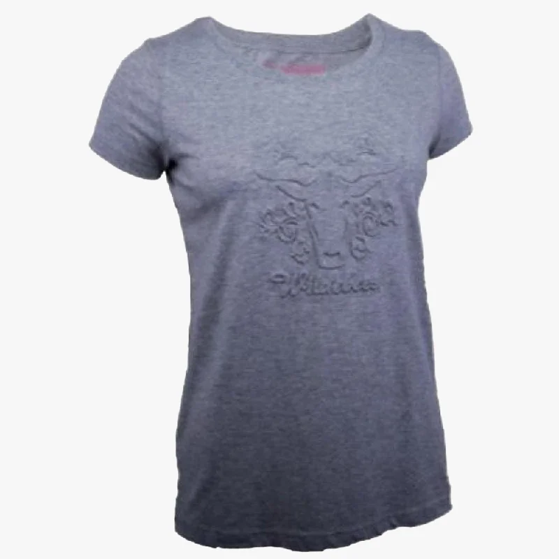 Wildebees Ladies Filagree Short Sleeve Tee Grey Melange