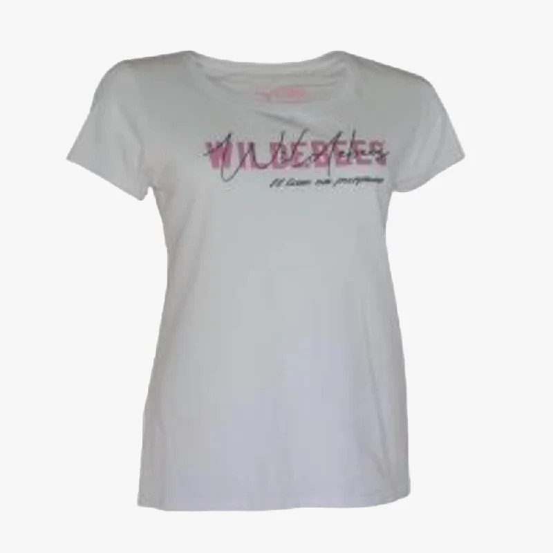 Wildebees Ladies Live On Purpose Short Sleeve Tee White