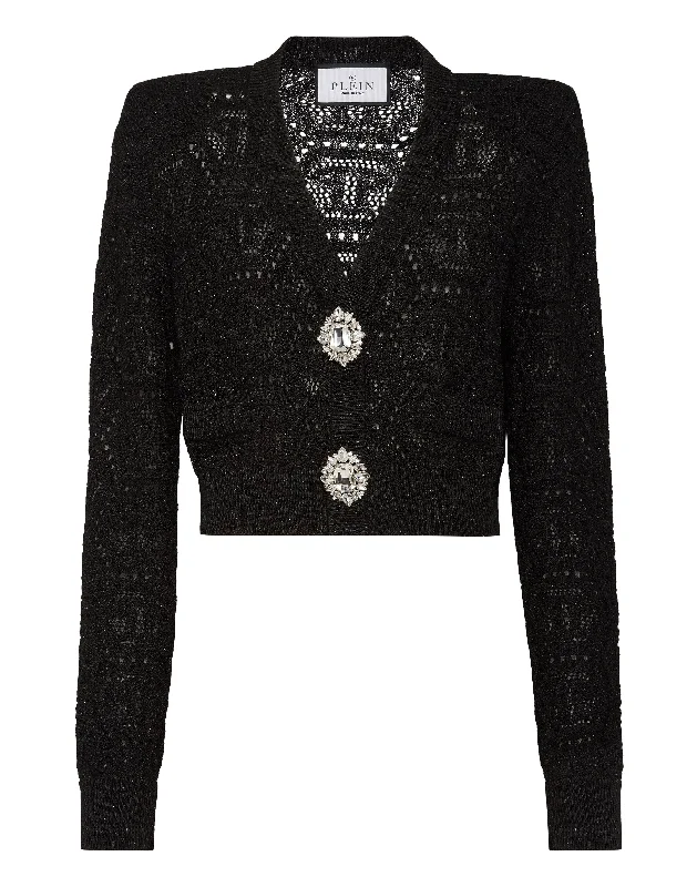 Lurex Knit Cardigan Monogram