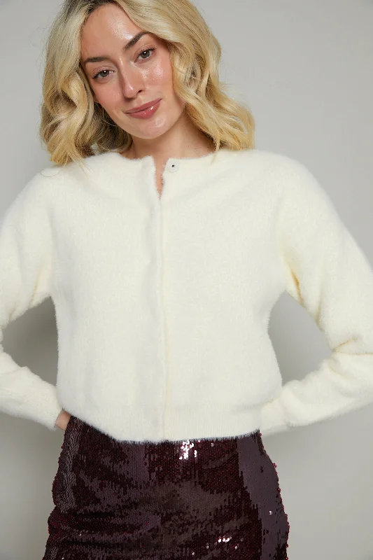 Opal Fuzzy Knit Cardigan