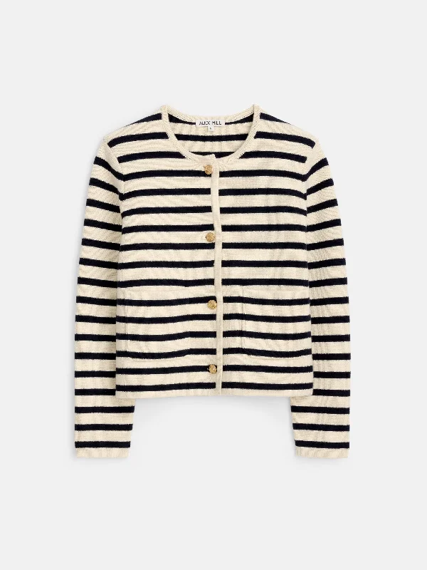 Paris Sweater Jacket In Stripe