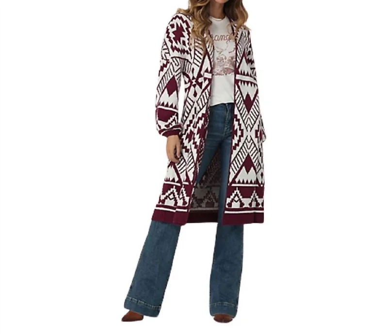 Women's Retro Punchy Cardigan In Magenta