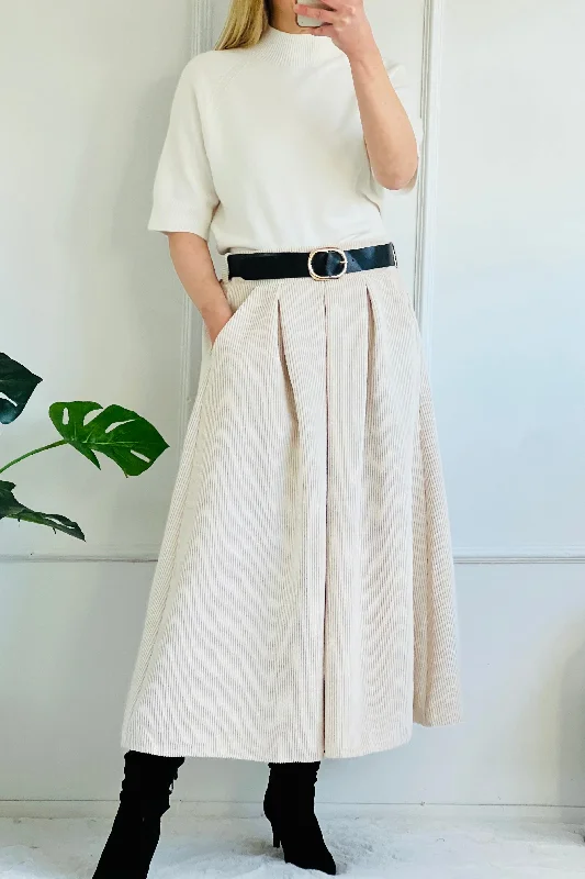 Cora Cord Maxi Skirt | Winter White