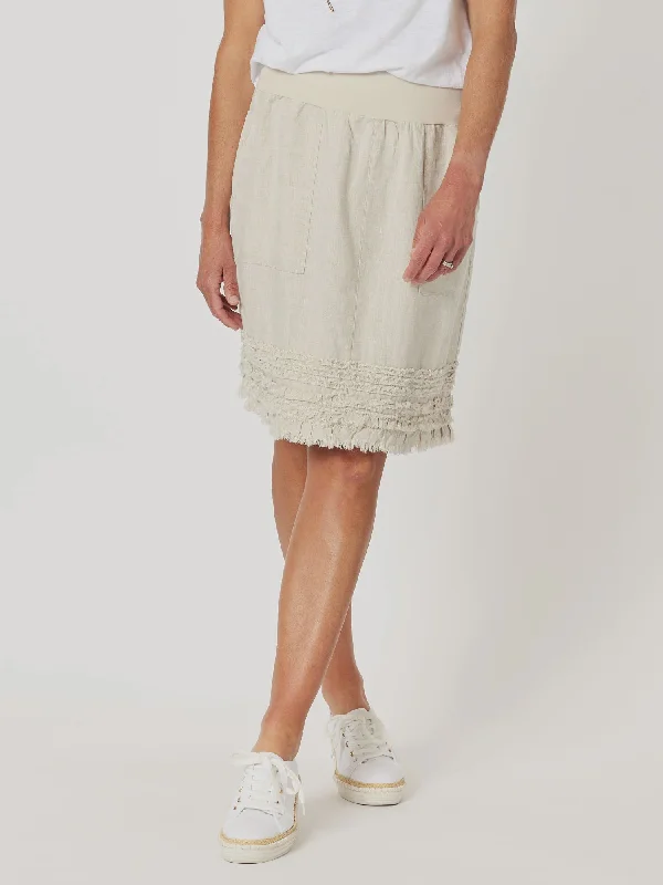 Mimi Ruffle Nat Hem Skirt