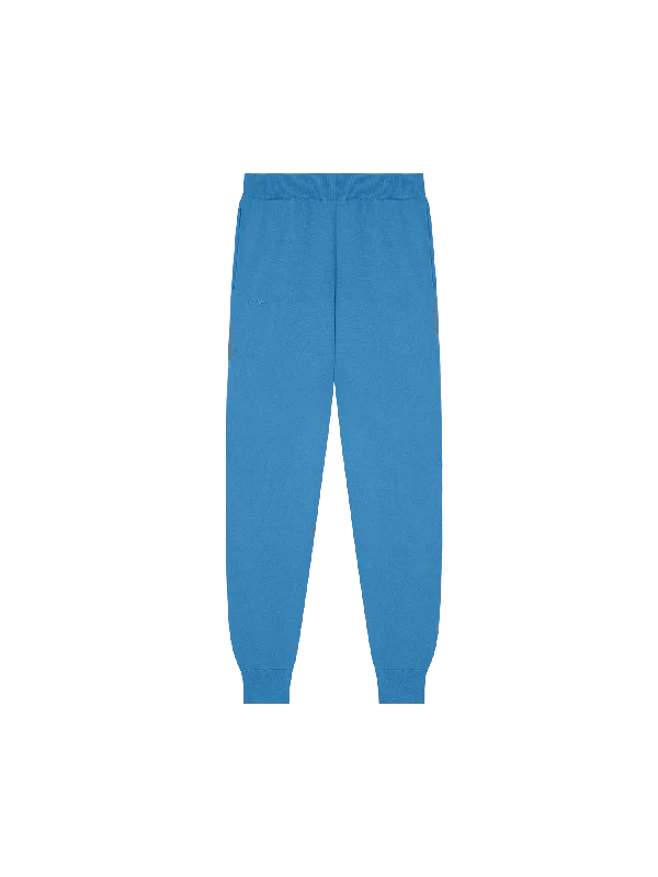 Mens DNA Knitted Track Pants—geyser blue