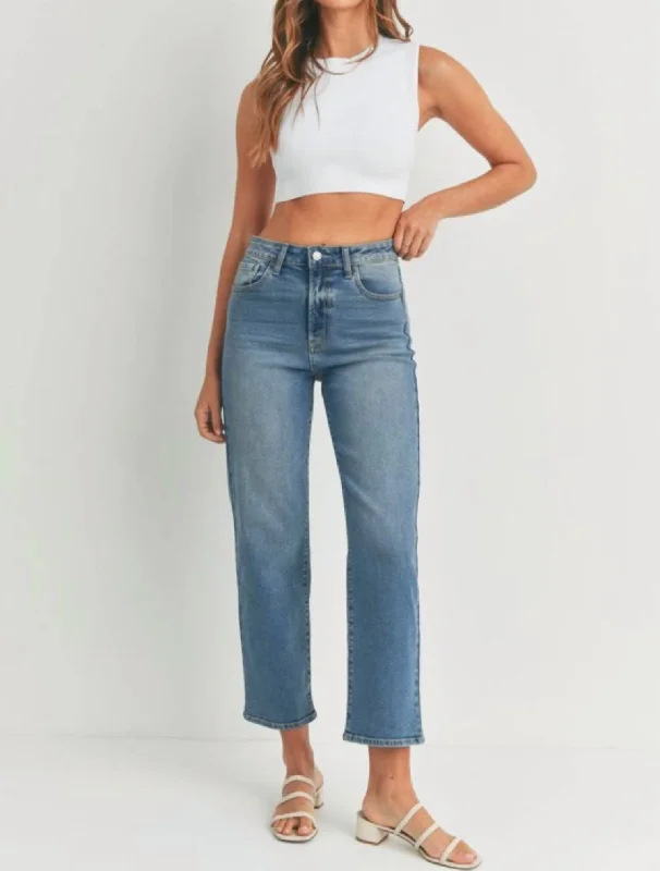 Vintage Straight Jean In Medium Denim