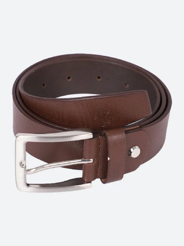 Men's Brown Formal Single Side Belt