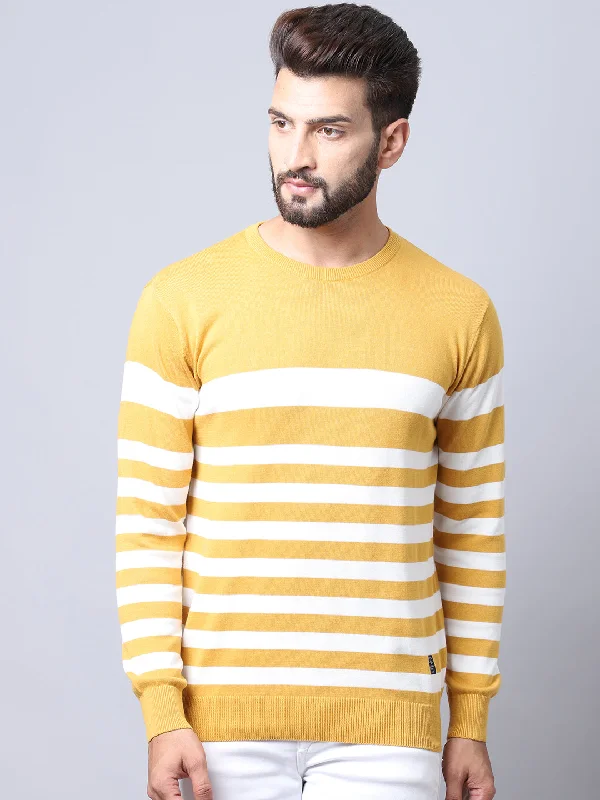 Men Mustard Pullover Sweater