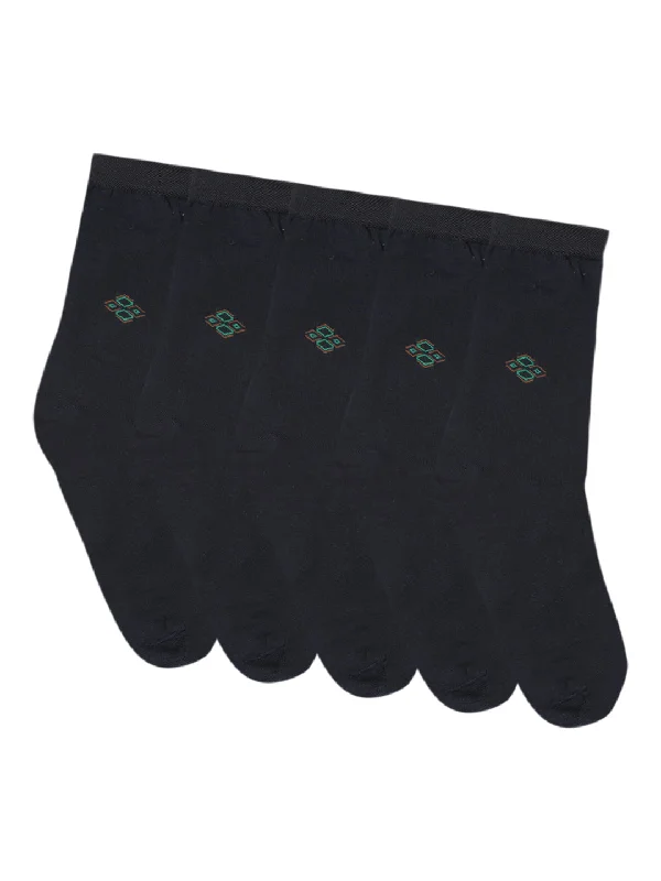 Men Set of 5 Navy Socks